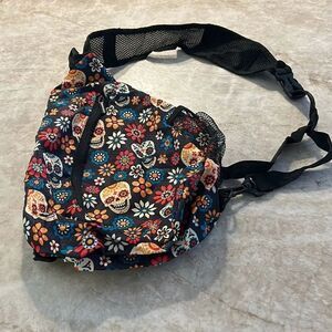 Day of the Dead Skull Sling Bag